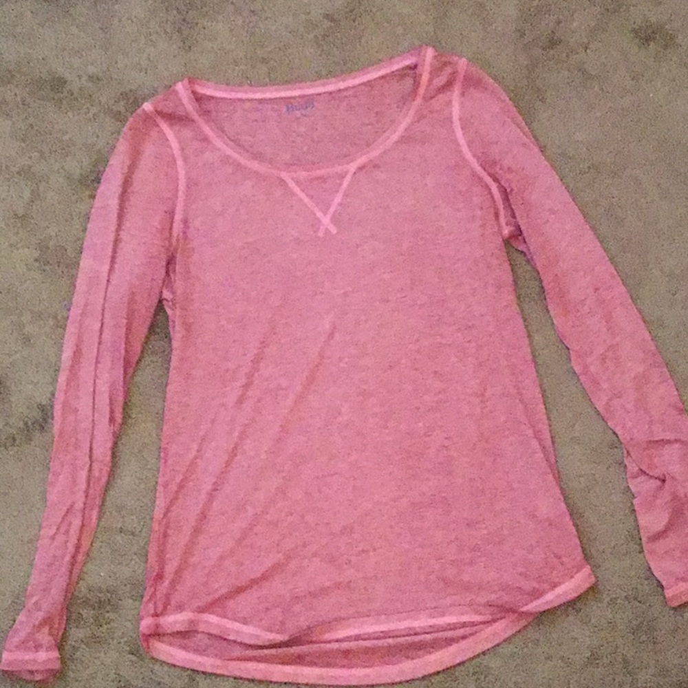 Rustic maroon long sleeve T-shirt